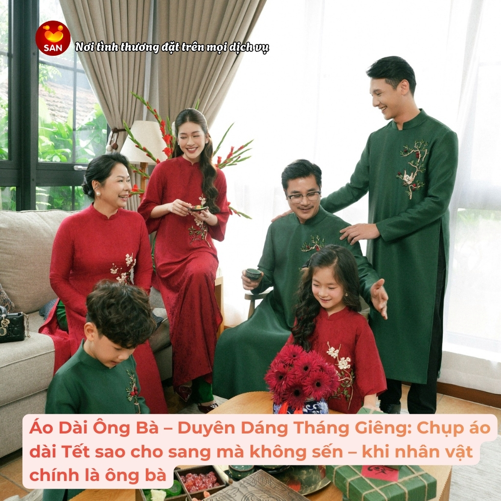 Áo Dài Ông Bà – Duyên Dáng Tháng Giêng_ Chụp áo dài Tết sao cho sang mà không sến – khi nhân vật chính là ông bà