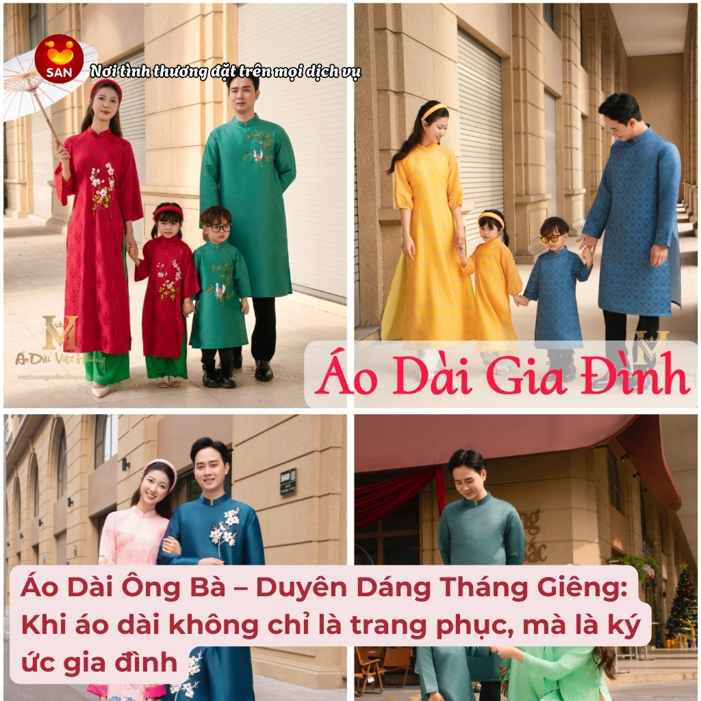 Áo Dài Ông Bà – Duyên Dáng Tháng Giêng_ Khi áo dài không chỉ là trang phục, mà là ký ức gia đình