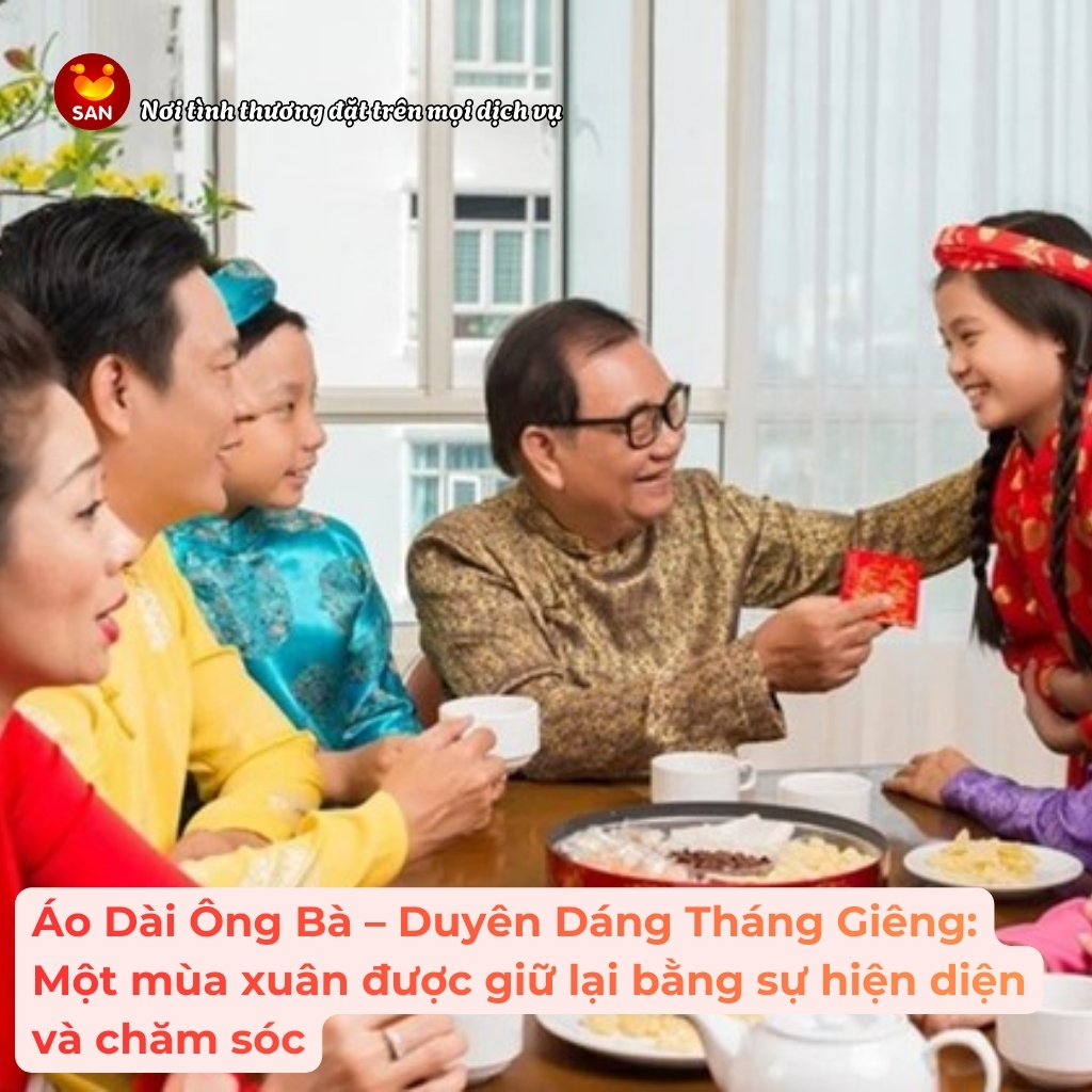 Áo Dài Ông Bà – Duyên Dáng Tháng Giêng_ Một mùa xuân được giữ lại bằng sự hiện diện và chăm sóc